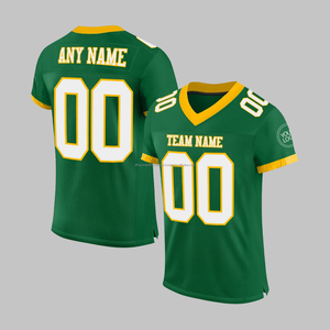 OEM vente en gros nouveau design sublimé maillot de football américain équipe personnalisée unisexe chemises d'uniforme d'entraînement 100% polyester col en V - Product Image 2
