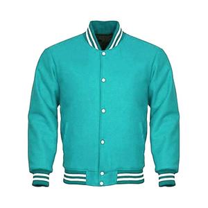 Autumn Solid Windproof Eco-Friendly Breathable Stand Collar Canvas Varsity Jacket OEM Single <b>Button</b> Light Men Custom Color - Product Image 3