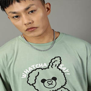 Camiseta de algodón pesado de marca personalizada para hombre, camiseta de manga corta con logotipo impreso en relieve en 3D de talla grande - Product Image 1