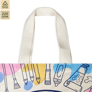 Sac fourre-tout promotionnel en toile de coton non laminée 220 GSM 40x34x16 cm avec logo personnalisé, modèle SNC135B-CELINA, vente en gros - Product Image 5