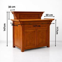 Armoire de culte traditionnelle à deux niveaux en bois de rose massif, fabriquée à la main par Tam Viet, écologique, pour villa, bureau à domicile, salon