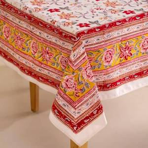 ผ้าปูโต๊ะปักลายผ้าฝ้าย 100% สำหรับตกแต่งงานแต่งงานและงานเลี้ยง  รับสั่งทำตามแบบ สำหรับร้านอาหารและงานอีเว้นท์ - Product Image 5