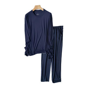 Ensemble de pyjama pour homme respirant à manches courtes pour toutes les saisons, vêtements de nuit décontractés pour la maison - Product Image 4