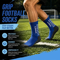 Chaussettes de football personnalisées à forte valeur ajoutée Chaussettes à prise en main d'usine Chaussettes antidérapantes