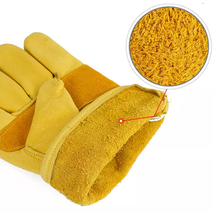 Direct Factory Manufacturer Top Quality Leather <b>Gloves</b> Solid Color In-Stock Low Price Leather <b>Gloves</b> - Product Image 3