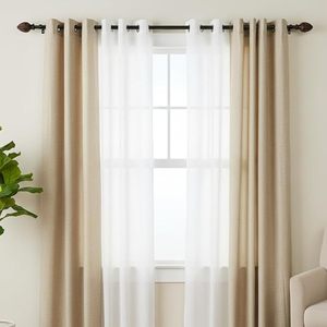 Traditional <b>Finial</b> <b>Curtain</b> Pole Accessory Round Dark Brown Durable Design - Product Image 4