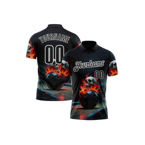 Men's Gothic Skull <b>Flame</b> Print Polo <b>Shirt</b> Short Sleeve Breathable Knitted 100% Polyester Custom Name Number Team Logo - Product Image 1