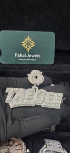 Joyería para Raperos, Colgante de Plata de Ley 925 con Diamante Moissanita para Hombre, Oro Rosa de Dos Tonos, Cierre de Corazón, Colgante con Nombre Personalizado - Product Image 3