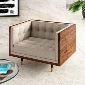 Fauteuil de salon en teck - Product Image 1