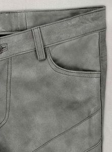 Jeans de Motociclista de Cuero Gris Harbor - Product Image 6