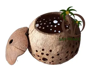 COCO-ECO BRAND SUPPLIER SUSTAINABLE LAMP MADE FROM NATURAL COCONUT SHELL FROM VIETNAM WITH LOW PRICE