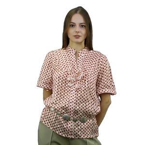 Polka Dots 2025 New Arrival Hot <b>Red</b> Color Design Theme <b>Women</b> Summer Suit Loose Casual Long Sleeve 1980 Style - Product Image 1