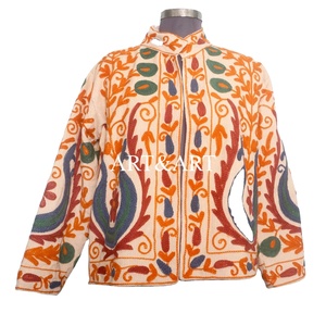 Hermosa Chaqueta Acolchada Cotrise, Bordado a Mano, Transpirable, con Botones, para Mujer, Ropa de Fiesta de Invierno, Cuello Mao, Mangas Largas - Product Image 1