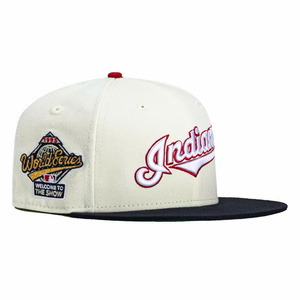 Casquette snapback bleue à 6 panneaux avec broderie indienne jaune et patch des World Series 1995 pour adultes, unisexe, usage décontracté - Product Image 3