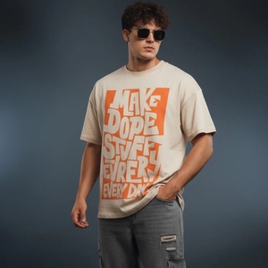 Camiseta de Hombre de Alta Calidad, Estilo Vintage, Tejida, 300gsm, Oversize, de Algodón, con Estampado, Nueva Colección 2026, Manga Corta, Ropa Urbana - Product Image 3