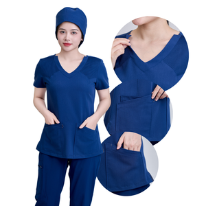 Conjunto de uniformes médicos VN FACTORY para mujer, pantalones anchos para enfermeras, uniformes para pacientes, ropa de hospital unisex de alta calidad - Fábrica FMF, MOQ BAJO - Product Image 1
