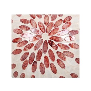 <b>Small</b> Light Gold Flower <b>Vase</b> with Striking Red Floral Details for Home, Restaurant, and Hotel Decor - Product Image 4