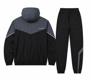 Custom Summer 2-Piece Nylon Windbreaker <b>Tracksuit</b> Set for Men-High Quality Casual Lightweight Reversible Streetwear Hoodie - Product Image 2