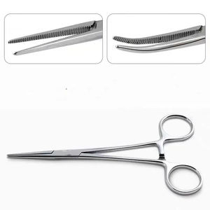 Pinzas Quirúrgicas Manuales de Acero Inoxidable para Mosquitos, Puntas Curvas, 12.5cm, Plateadas, para Quirófano de Hospital - Product Image 2