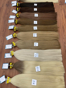Meilleur produit Extensions de cheveux naturels lisses à double trame 100% cheveux humains vietnamiens Sans nœuds Très soyeux Différentes couleurs - Product Image 3