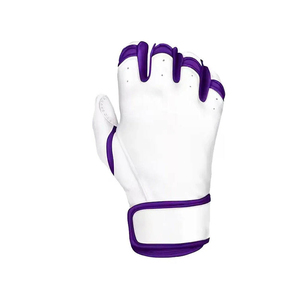 Gants de frappe blancs et violets avec fermeture auto-agrippante, gants d'entraînement unisexes pour adultes, confortables et ambidextres - Product Image 2