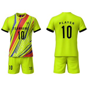 Uniforme de Fútbol Personalizado para Hombre, Conjunto Premium 100% Poliéster Sublimado, Corte Regular, Cuello Redondo, Diseño Geométrico Sólido, Impermeable - Product Image 1
