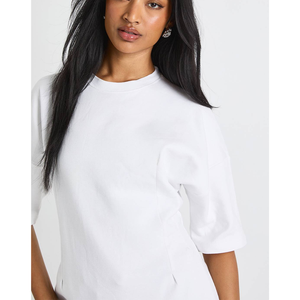 เสื้อยืดโอเวอร์ไซส์คุณภาพสูงสั่งทำพิเศษ 270GSM คอกลม แขนครึ่ง ลายพิมพ์นูน 3 มิติ ผ้าฝ้ายชายหาด เสื้อยืดผู้หญิง - Product Image 6