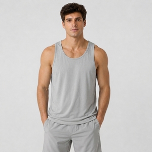 Débardeur d'entraînement pour homme, sans manches, léger, en mélange de coton, confortable, respirant, vêtements de sport décontractés - Product Image 4