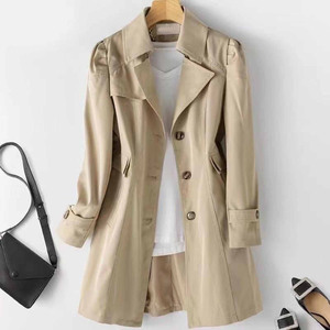 Zipper Pocket <b>Womens</b> Trench <b>Coat</b> Belted Long Overcoat <b>Double</b> <b>Breasted</b> Elegant Windbreaker Custom Logo - Product Image 4
