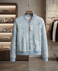 <b>Women</b> Solid Bomber <b>Jacket</b> <b>Light</b> Blue Lightweight Windproof Winter Zip-Up - Product Image 6