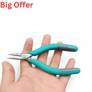 Precision <b>Needle</b> Nose Pliers Stainless Steel Ultra-Smooth Rounded Jaws ESD-Safe Anti-Magnetic Lightweight DIY Micro - Product Image 1