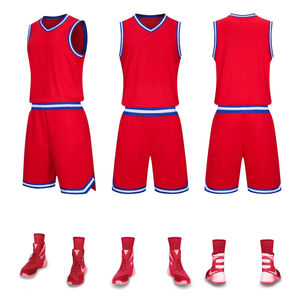 Tenue de basketball en tissu sublimé, ensemble maillot et short pour équipes de basketball, tenue d'entraînement pour jeunes et hommes - Product Image 4