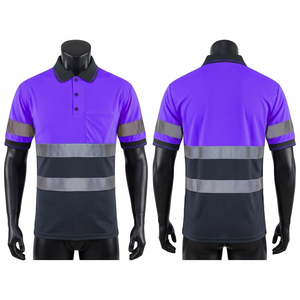 เสื้อโปโลทำงานแบบสะท้อนแสง Hi Vis 180 GSM ผ้าโพลีเอสเตอร์ระบายอากาศได้ดี พร้อมแผงสะท้อนแสง พิมพ์โลโก้ตามสั่ง - Product Image 2