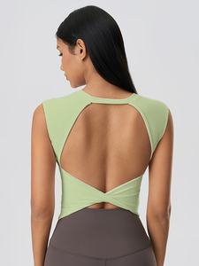 High Quality New Two-Piece Separate Tank <b>Top</b> with Color-Blocking Nude-Feel Fashionable Casual <b>Top</b> for Running Sports Vest - Product Image 3