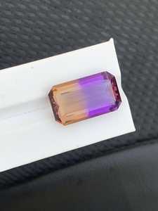 Ametrine violette naturelle, taille octogonale, 20 carats, clarté impeccable, pierre précieuse en vrac pour la création de bijoux, certifiée par un tiers, Zubeda Gems - Product Image 5