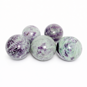 Sphère de cristal Kammererite Chakralume naturelle faite à la main, boule de cristal rare de couleur violette, pierre de guérison, Reiki, méditation, énergie, décoration, vente en gros - Product Image 1