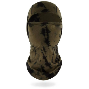 Balaclava unisexe noire à capuche, masque facial uni, style sportif, utilisation hivernale, léger, respirant, en polyester. - Product Image 1