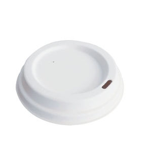 Nouvelles tasses à thé biodégradables avec couvercle en canne à sucre pour le bureau, la cantine et les événements en plein air, couvercles de 80 mm pour jus, café et smoothies - Product Image 1