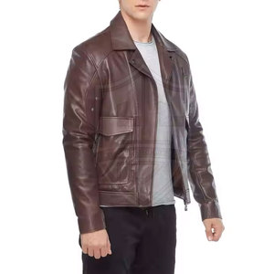 Nouvelle veste en cuir pour homme avec logo sur le devant, couleurs et tailles personnalisées, streetwear d'hiver, doublure en fausse fourrure - Product Image 2