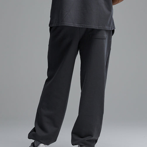 Pantalones Deportivos de Algodón Gris para Hombre, Cintura Elástica, Bolsillos Laterales, Pantalones Casuales para Correr, Ropa de Otoño - Product Image 4