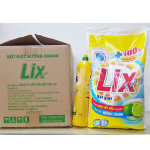 LIX Lemon ผงซักผ้าสุดวิเศษดอกไม้ราคาประหยัดมีกลิ่นหอมสดชื่นและได้รับความนิยมมากที่สุดสำหรับการซักเสื้อผ้าตามแบบปรับแต่งได้