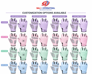 Gants de cyclisme mi-doigts couleur pastel respirants avec coussinets en gel antidérapants pour femmes, vente en gros OEM - Product Image 2