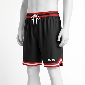 Ensemble d'uniformes de basket-ball rétro personnalisés, maillot à rayures horizontales, short de 7 pouces, nom et numéro de l'équipe sublimés, adulte, 100% polyester - Product Image 4