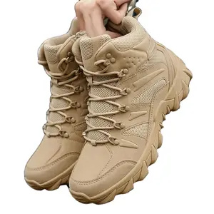 גברים מגפיים טקטי גברים במדבר עמיד למים עבודה נעלי בטיחות 2024 נעלי טיפוס טיולים קרסול גברים מגפי חוץ סיטונאי