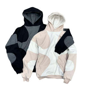เสื้อฮู้ดดี้แบบยูนิเซ็กซ์ ลายปะติดสีสันตัดกัน เสื้อสวมหัวลำลองแขนยาวสำหรับฤดูใบไม้ร่วง - Product Image 6