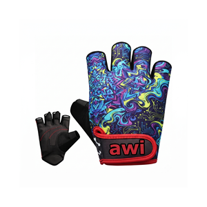 Gants de fitness unisexes demi-doigts respirants avec protection de la paume pour la musculation et l'entraînement en salle de sport, en Spandex et Polyester, avec support de poignet auto-agrippant - Product Image 3