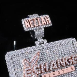 Bereal Custom Moissanite Brilliant Cut Iced VVS Hip Hop Name Letter Pendant 925 Silver 18K Gold for Certified Necklace Chain - Product Image 3