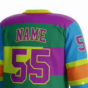 Fábrica de Uniformes de Hockey sobre Hielo Personalizados OEM |   Camisetas de Hockey Transpirables de Malla |   Ropa Deportiva con Impresión Digital, Logotipo y Número Personalizados, Color Personalizado - Product Image 4