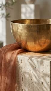 <strong>Singing</strong> Bowl Set with Brass Construction and Striker Stick Perfect for Meditation <strong>Teachers</strong> Yoga - Product Image 5