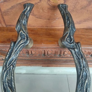 Galvanized Rust-resistant Wrought Iron Door Handle Easy to Install Twisted Branch Design Gate/Door Decorative Accessory - Product Image 6